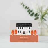 Huis Herfst Herfstboom Bewegend Aankondigingskaart (Staand voorkant)