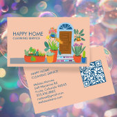 Huis het Schoonmaken Schattigee Voordeur Douane QR Visitekaartje