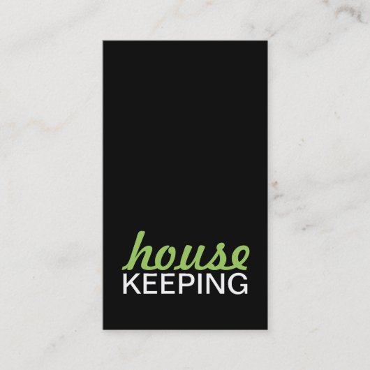 Huis houden ponskaart klantenkaartje (Voorkant)