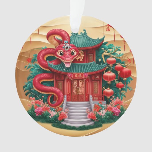 Huis Hout Slang  Ornament (voorkant)