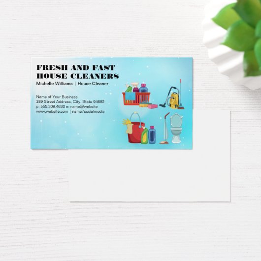 Huis Hulp | Schoonmaak Diensten | Apparatuur Visitekaartje (Bureau)