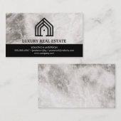 Huis icoon | Real Estate Marmer Visitekaartje (Voorkant / Achterkant)