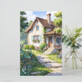 huis illustratiekaart (Staand voorkant)