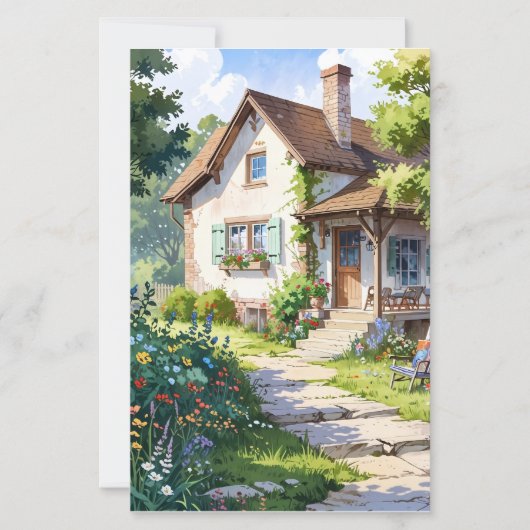 huis illustratiekaart (Voorkant)