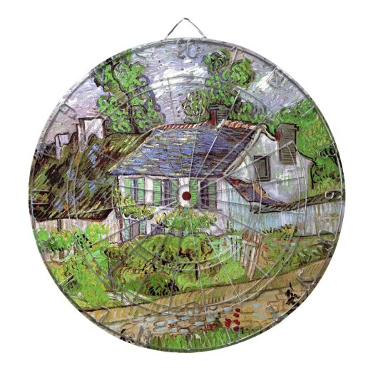 Huis in Auvers,Vincent van Gogh Dartbord (Voorkant)