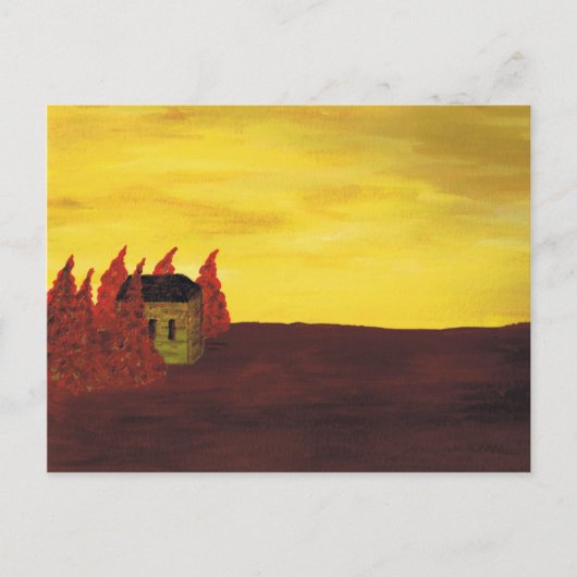 huis in de bomen briefkaart (Voorkant)