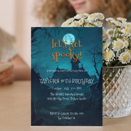 Huis in de Bossen Kinder Halloween verjaardagsfees Kaart