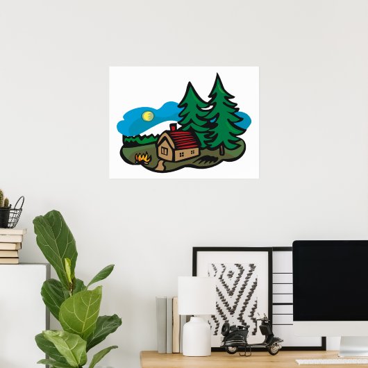 Huis in de Bossen Poster (Thuiskantoor)