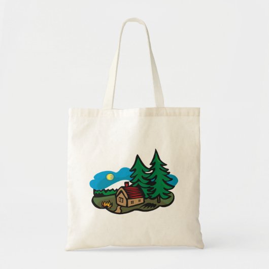 Huis in de Bossen Tote Bag (Voorkant)