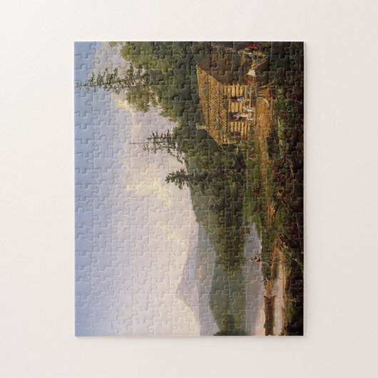 Huis in de Bossen van Thomas Cole Puzzle Legpuzzel (Verticaal)
