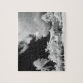 Huis in de Florida Keys en zijn palmbomen, VS. Legpuzzel (Verticaal)