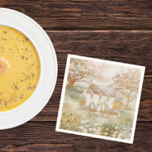  huis in de groene weide Cottagecore Art