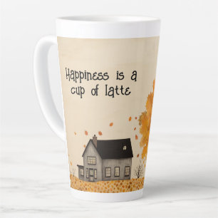 Huis in de herfst Geluk Latte Mok