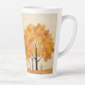 Huis in de herfst Geluk Latte Mok (Rechts)
