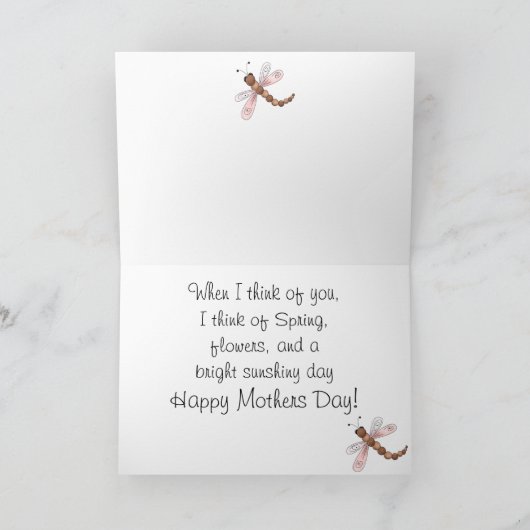 Huis in de Sunshine Moederdag Kaart (Binnen)