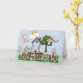 Huis in de Sunshine Moederdag Kaart (Gele Bloem)