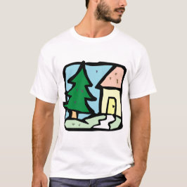 Huis in de tuin t-shirt