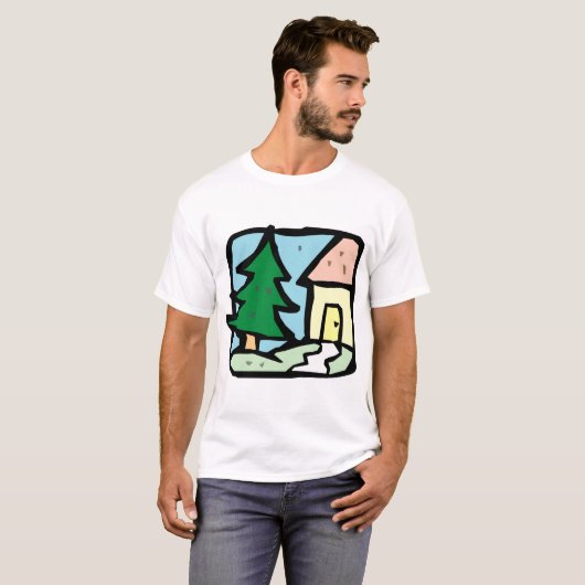 Huis in de tuin t-shirt (Voorkant volledig)