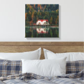 Huis in een bos canvas afdruk (Insitu (Slaapkamer))