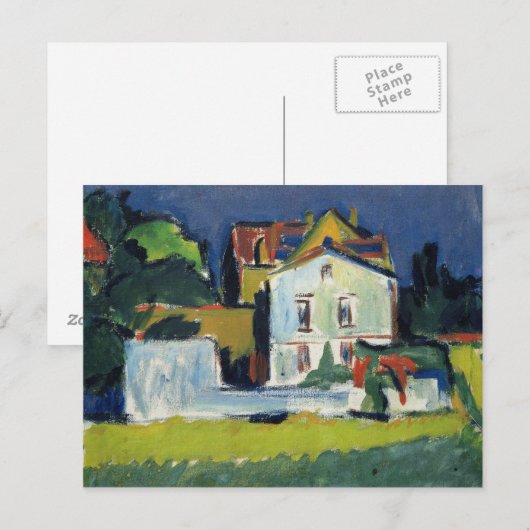 Huis in een landschap briefkaart (Voorkant / Achterkant)