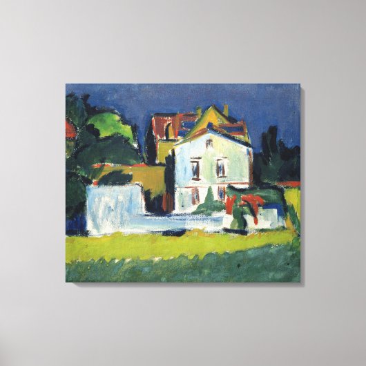 Huis in een landschap canvas afdruk (Voorkant)