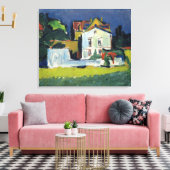 Huis in een landschap canvas afdruk (Insitu (Woonkamer))