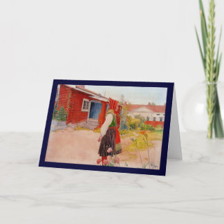Huis in Falun met Meisje Kaart