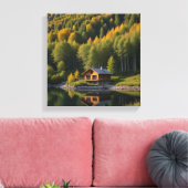 Huis in het Berkenbos Canvas Afdruk (Insitu (Woonkamer))