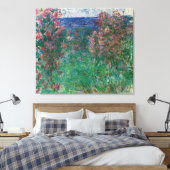 Huis in het Roos, Monet Canvas Afdruk (Insitu (Slaapkamer))