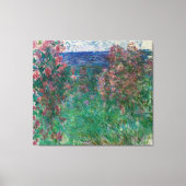 Huis in het Roos, Monet Canvas Afdruk (Voorkant)
