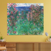 Huis in het Roos, Monet Canvas Afdruk (Insitu (Woonkamer))
