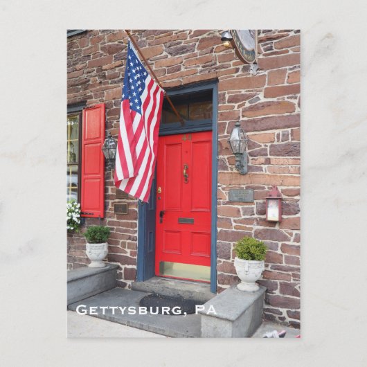 Huis in koloniale stijl in Gettysburg Pennsylvania Briefkaart (Voorkant)