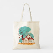 Huis in najaar Canvas tas (Achterkant)