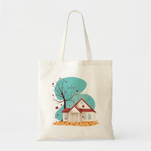 Huis in najaar Canvas tas (Voorkant)