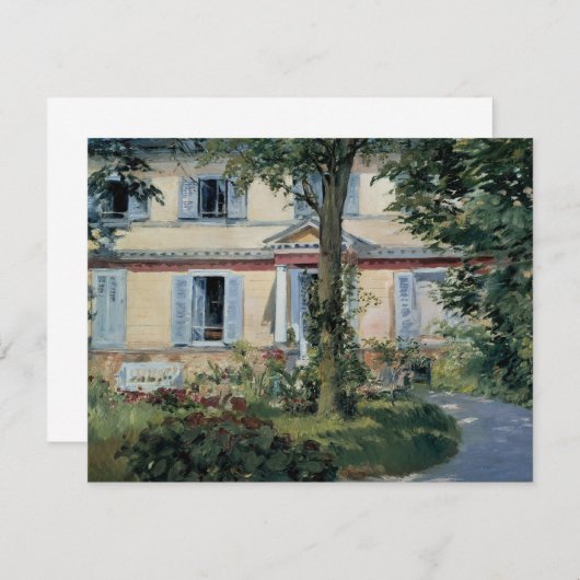 Huis in Rueil, Edouard Manet,  Kunst (Voorkant / Achterkant)