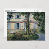 Huis in Rueil, Edouard Manet,  Kunst Briefkaart (Voorkant / Achterkant)