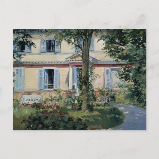 Huis in Rueil, Edouard Manet,  Kunst Briefkaart (Voorkant)