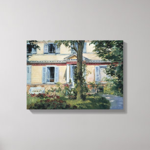 Huis in Rueil, Edouard Manet,  Kunst Canvas Afdruk