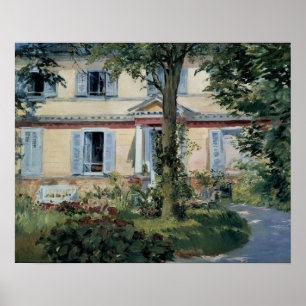 Huis in Rueil, Edouard Manet,  Kunst Poster