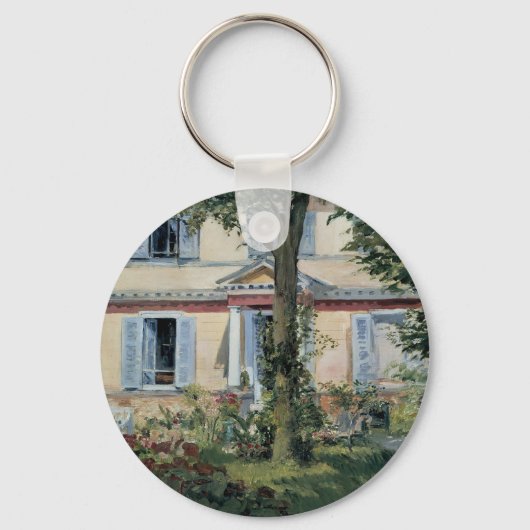 Huis in Rueil, Edouard Manet,  Kunst Sleutelhanger (Voorkant)
