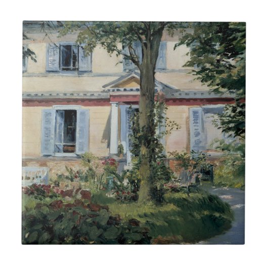 Huis in Rueil, Edouard Manet,  Kunst Tegeltje (Voorkant)