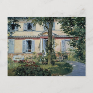 Huis in Rueil van Edouard Manet Briefkaart