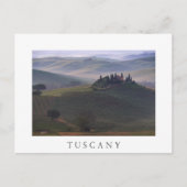 Huis in Toscane in de ochtend mist wit briefkaart (Voorkant)