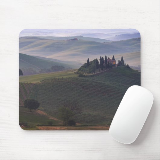 Huis in Toscane in de ochtend mousepad Muismat (Met muis)