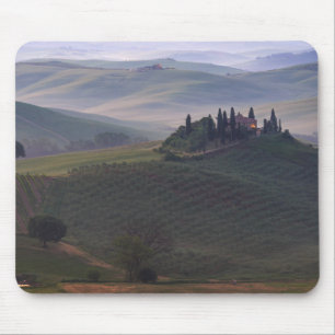 Huis in Toscane in de ochtend mousepad Muismat