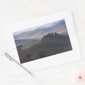 Huis in Toscane in de ochtend rechthoek sticker (Envelop)