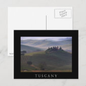 Huis in Toscane in de ochtend van het zwarte brief Briefkaart (Voorkant / Achterkant)