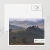Huis in Toscane in het briefkaart van de muurrand (Voorkant / Achterkant)