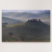 Huis in Toscane met mist Legpuzzel (Horizontaal)