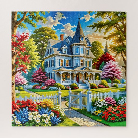huis in Victoriaans stijl Legpuzzel (Verticaal)